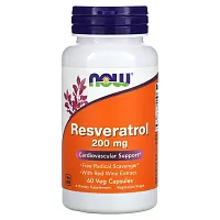 NOW Foods, Resveratrol, 200 mg, 60 Veg Capsules