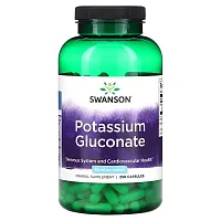 Swanson, Potassium Gluconate, 99 mg, 250 Capsules