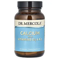 Dr. Mercola, Calcium with Vitamins D3 &amp; K2, 90 Capsules