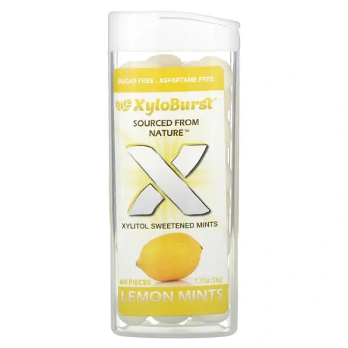 Xyloburst, Xylitol Sweetened Mints, Lemon, 60 Pieces