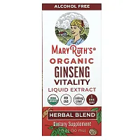 MaryRuth&#x27;s, Organic Ginseng Vitality Liquid Extract, Alcohol Free, 1 fl oz (30 ml)