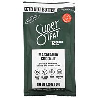 SuperFat, Keto Nut Butter, кокос макадамия, 30 г (1,06 унции)