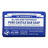 Dr. Bronner's, Pure Castile Bar Soap, All-One, конопля, перечная мята, 140 г (5 унций)