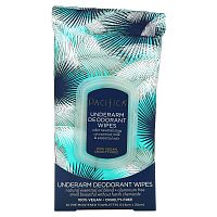 Pacifica, Underarm Deodorant Wipes with Coconut Milk & Essential Oils, 30 Pre-Moistened Towelettes