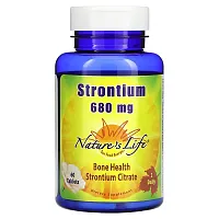 Nature&#x27;s Life, Strontium, 680 mg, 60 Tablets (340 mg per Tablet)