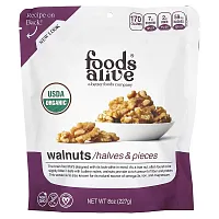 Foods Alive, Organic Walnuts, Halves &amp; Pieces, 8 oz (227 g)