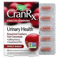 Nature's Way, CranRx, Urinary Health, Bioactive Cranberry, 500 mg, 30 Vegetarian Capsules