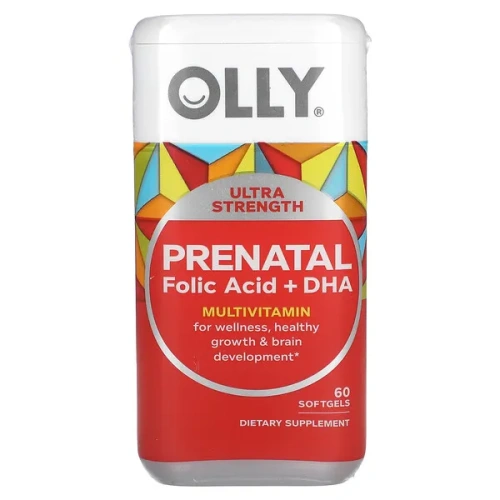 OLLY, Prenatal, Folic Acid + DHA , 60 Softgels