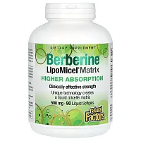 Natural Factors, Berberine LipoMicel Matrix, 500 mg, 90 Liquid Softgels