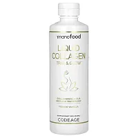 Codeage, Nanofood, Liquid Collagen, Trim &amp; Glow, French Vanilla, 15.22 fl oz (450 ml)