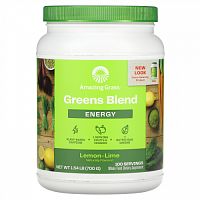 Amazing Grass, Green Superfood для повышения уровня энергии, лимон и лайм, 700 г (1,5 фунта)