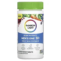 Rainbow Light, Men&#x27;s One 50+ Daily Multivitamin, High Potency, 90 Vegetarian Tablets