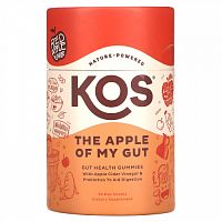 KOS, The Apple Of My Gut, Gut Health Gummies, Red Apple, 30 Gummies