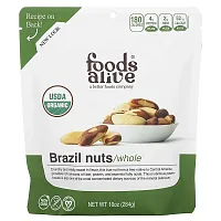 Foods Alive, Organic Brazil Nuts, Whole, 10 oz (284 g)