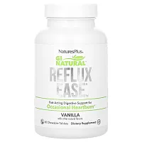 NaturesPlus, Gi Natural, Reflux Ease, Vanila, 60 Chewable Tablets