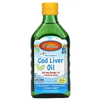 Carlson, Kid&#x27;s Norwegian, Cod Liver Oil, Natural Lemon , 8.4 fl oz (250 ml)