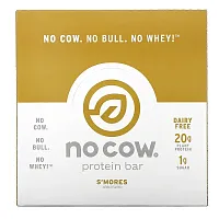 No Cow, Protein Bar, S&#x27;mores, 12 Bars, 2.12 oz (60 g)