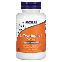 NOW Foods, L-Tryptophan, 500 mg, 60 Veg Capsules (500 mg per Capsule)