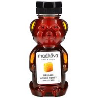 Madhava Natural Sweeteners, Органический янтарный мед, 12 унций (340 г)