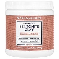 The Vitamin Shoppe, 100% Natural Bentonite Clay Soothing Beauty Facial Mask, Fragrance Free, 16 oz (454 g)