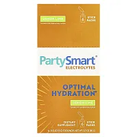 Himalaya, PartySmart® Electrolytes, Lemon Lime, 6 Stick Packs, 0.53 oz (15 g) Each