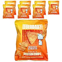 Legendary Foods, Popped Protein Chips, Nacho Cheese, 7 Bags, 1.2 oz (34 g) Each