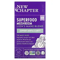 New Chapter, Superfood Mushroom, Lion&#x27;s Mane Blend, 60 Vegan Capsules