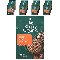 Simply Organic, Savory Steak Marinade Mix, 12 Packets,  0.7 oz (20 g) Each