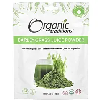 Organic Traditions, Barley Grass Juice Powder, 5.3 oz (150 g)