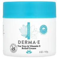 DERMA E, Tea Tree &amp; Vitamin E Relief Cream, 4 oz (113 g)