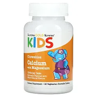 California Gold Nutrition, Chewable Calcium Plus Magnesium For Children, Birthday Cake, 90 Vegetarian Tablets