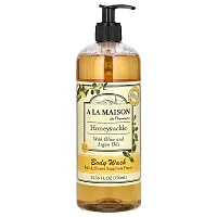 A La Maison de Provence, Body Wash, Honeysuckle With Olive and Argan Oils, 25.36 fl oz (750 ml)