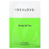 Idealove, Eureka for Cica, тканевая косметическая маска с экстрактом готу кола, 1 шт., 25 мл (0,85 жидк. унции)