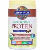 Garden of Life, RAW Organic Protein, органический протеин на растительной основе, ваниль и чай, 680 г (1 фунт, 7,98 унции)