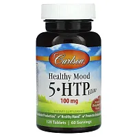 Carlson, Healthy Mood, 5-HTP Elite, Natural Raspberry, 100 mg, 120 Tablets (50 mg per Tablet)