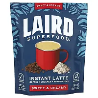 Laird Superfood, Instant Latte, Coffee + Creamer + Adaptogens, Sweet &amp; Creamy, 8 oz (227 g)