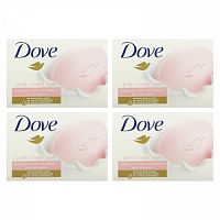 Dove, Beauty Bar Soap with Deep Moisture, Pink, 4 Bars, 4 oz (113 g) Each