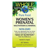 Natural Factors, Whole Earth &amp; Sea, Women&#x27;s Prenatal Multivitamin &amp; Mineral, 60 Tablets