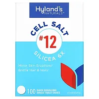 Hyland&#x27;s Naturals, Cell Salt #12, Silicea 6X, 100 Quick-Dissolving Single Tablet