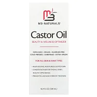 M3 Naturals, Castor Oil, For All Skin &amp; Hair Types , 16.9 fl oz (500 ml)