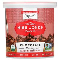 Miss Jones Baking Co, Органическая глазурь, шоколад, 320 г (11,29 унции)