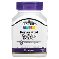 21st Century, Resveratrol Red Wine Extract, 90 Capsules