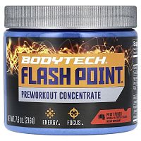 BodyTech, Flash Point, Preworkout Concentrate, Fruit Punch , 7.6 oz (216 g)