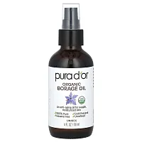 Pura D&#x27;or, Organic Borage Oil, 4 fl oz (118 ml)