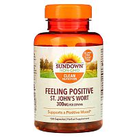 Sundown Naturals, Feeling Positive, зверобой, 150 мг, 150 капсул