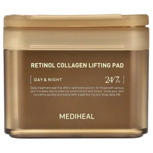 MEDIHEAL, Retinol Collagen Lifting Pad, Day &amp; Night, 100 Pads