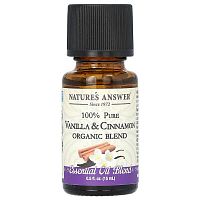 Nature&#x27;s Answer, 100% Pure Organic Essential Oil Blend, Vanilla &amp; Cinnamon, 0.5 fl oz (15 ml)