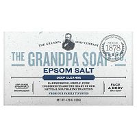 The Grandpa Soap Co., Кусковое мыло для лица и для тела, глубоко очищает, с английской солью, 4,25 унции (120г)