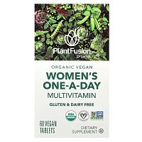 PlantFusion, Women&#x27;s One-A-Day Mutivitamin, 60 Vegan Tablets