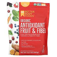 BetterBody Foods, Organic Antioxidant Fruit &amp; Fiber with Turmeric, 12.7 oz (360 g)